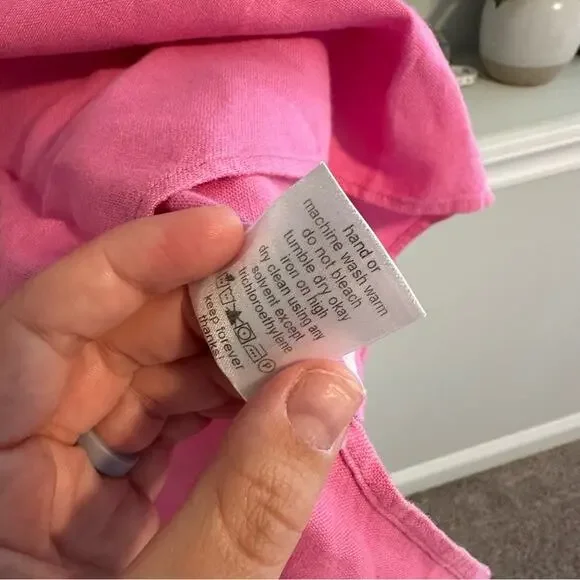 Rachel Comey Linen Pink Scoop Neck Tank 4 Small